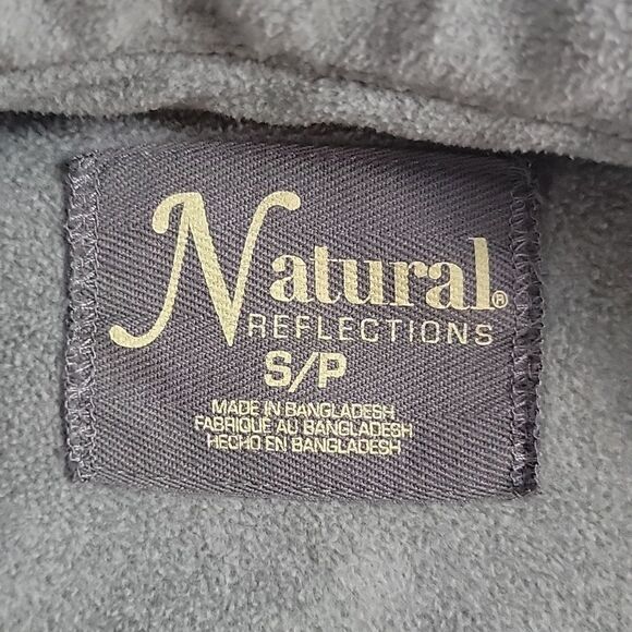 Natural Reflections Grey Long Sleeve Collar Button Down Shirt Women's Size SP - Picture 7 of 10